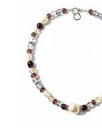 Multi crystal beaded necklace