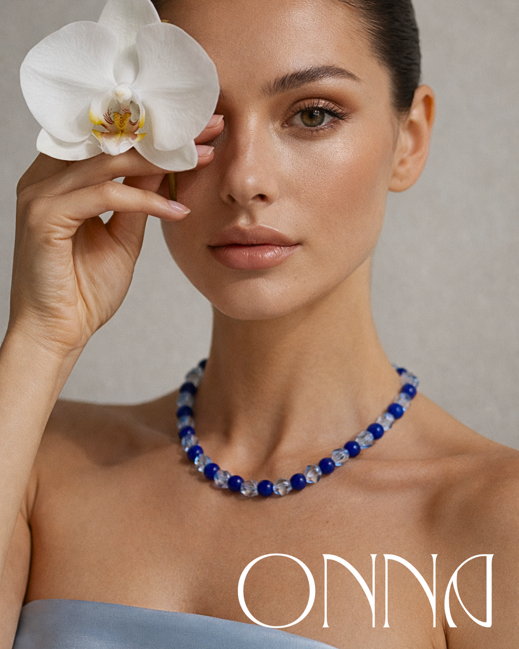 Blue Beaded - Necklace