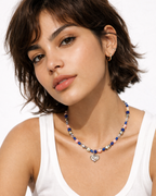 Ocean blue beaded layered - Necklace